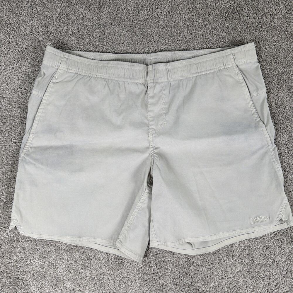 Aftco Shorts Womens XL Light Gray Pull On Stretch Dock Short Fishing Boating 6"